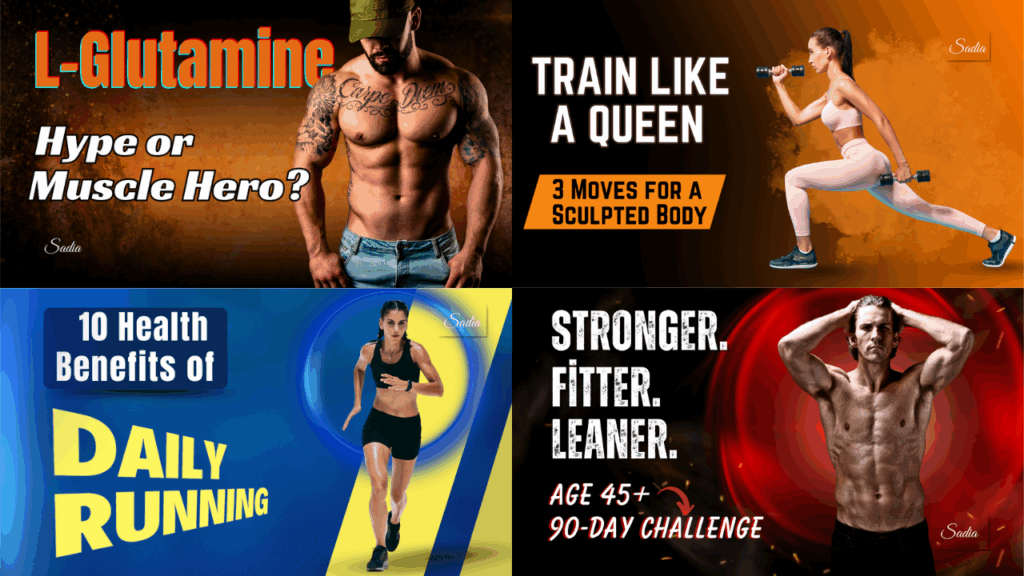 YouTube Thumbnails Fitness Niche