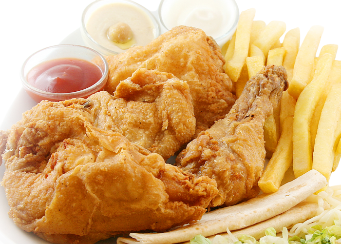 Fried Chicken and Fries